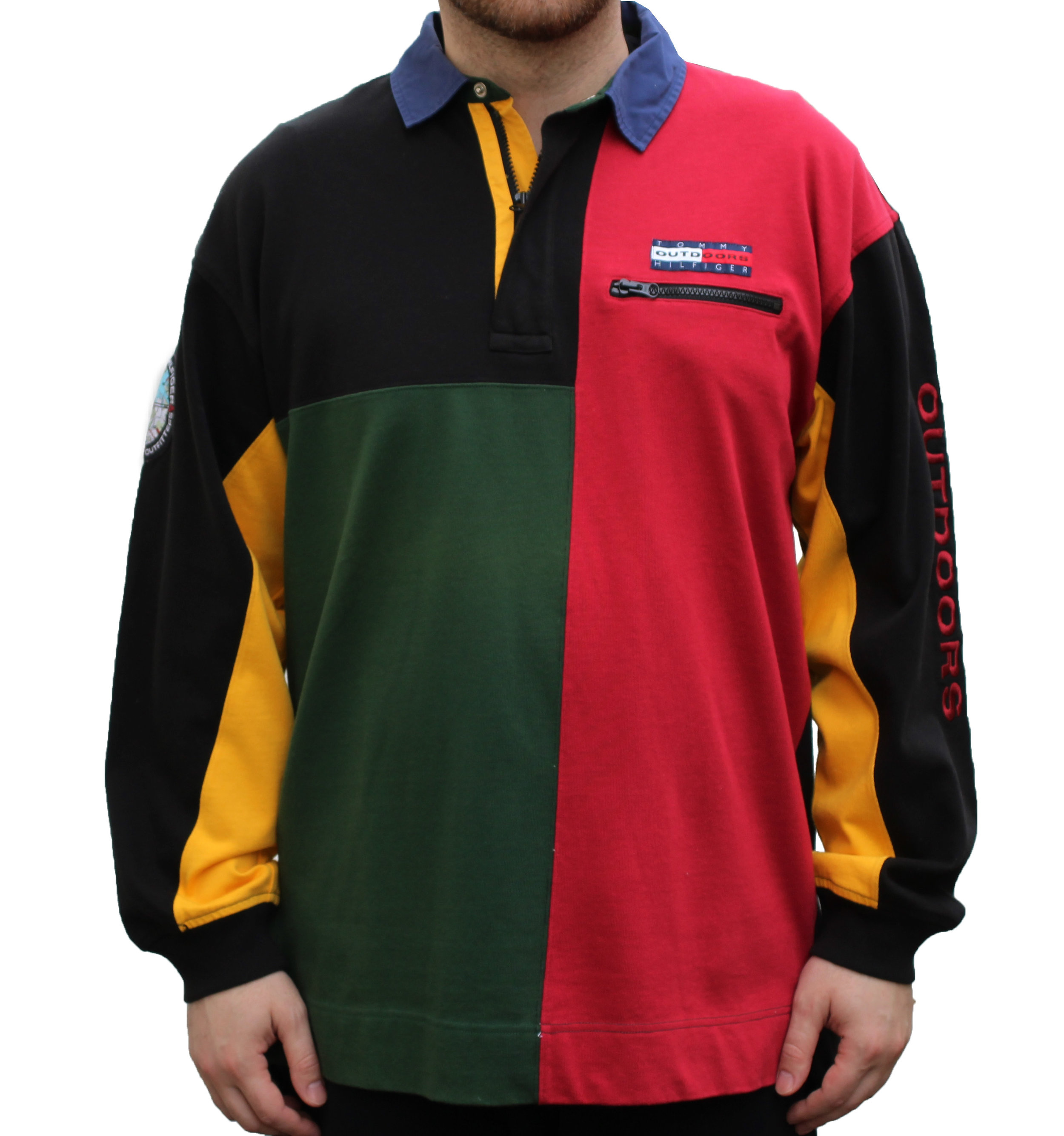 Vintage Tommy Hilfiger Outdoors Expedition Colorful Rugby (Size L